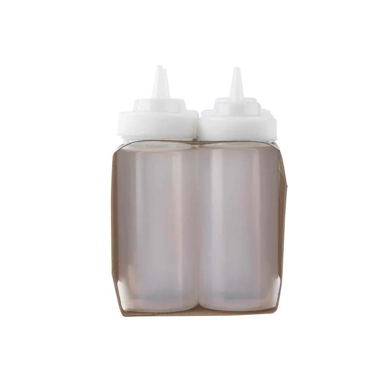 Bottle Squeeze 16 OZ PE Clear Wide Mouth 6/Pack