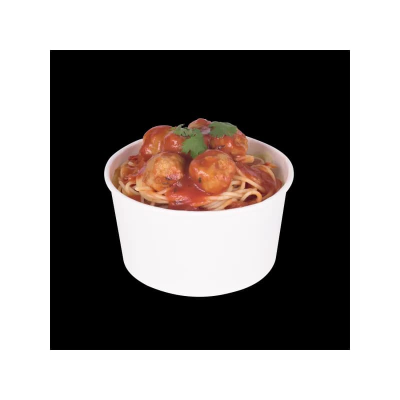 Karat® Food Container Base 24 OZ Double Wall Poly-Coated Paper White Round 600/Case