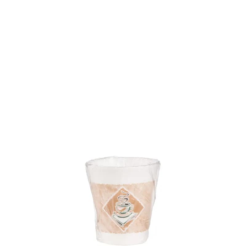 Dart® ThermoGlaze® Cup Insulated Wrapped 8 OZ Polystyrene Foam White 900/Case