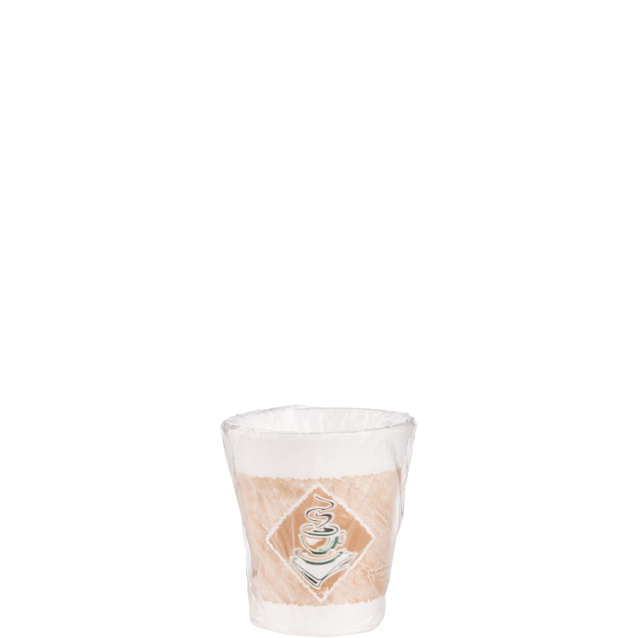 Dart® ThermoGlaze® Cup Insulated Wrapped 8 OZ Polystyrene Foam White 900/Case