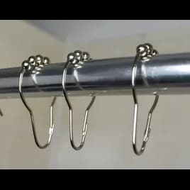 Shower Hook Stainless Steel ABS Nickel Plated 12/Pack