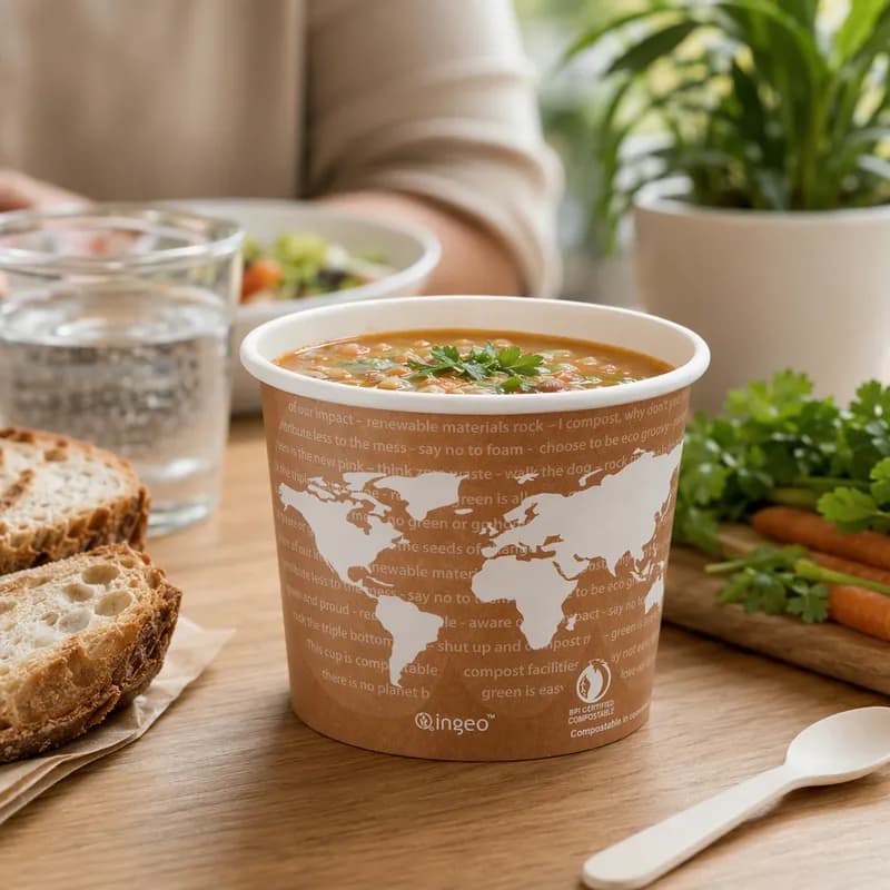 World Art Soup Food Container Base 10 OZ SSPLA Round 1000/Case
