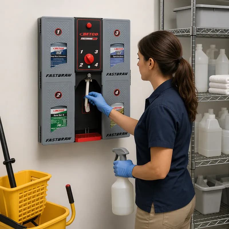 FastDraw® Pro Chemical Management System 4 Product Metal Gray Black Red Wall Mount, Locking 1/Each