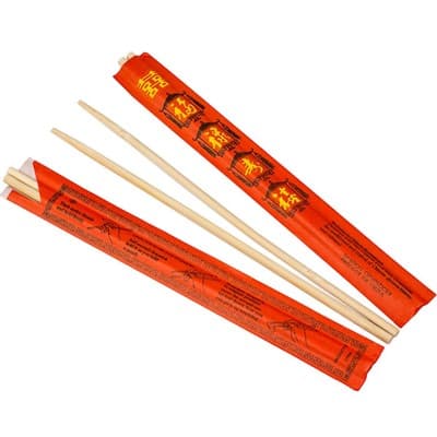 Chopsticks 9 IN Bamboo Individually Wrapped 1000/Case
