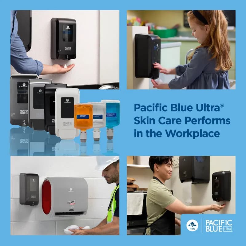 Pacific Blue Ultra™ Hand Sanitizer & Soap Dispenser 4.400X5.660X11.490 IN White Manual Wall Mount 1/Each