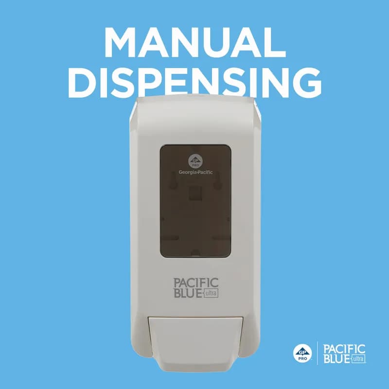 Pacific Blue Ultra™ Hand Sanitizer & Soap Dispenser 4.400X5.660X11.490 IN White Manual Wall Mount 1/Each