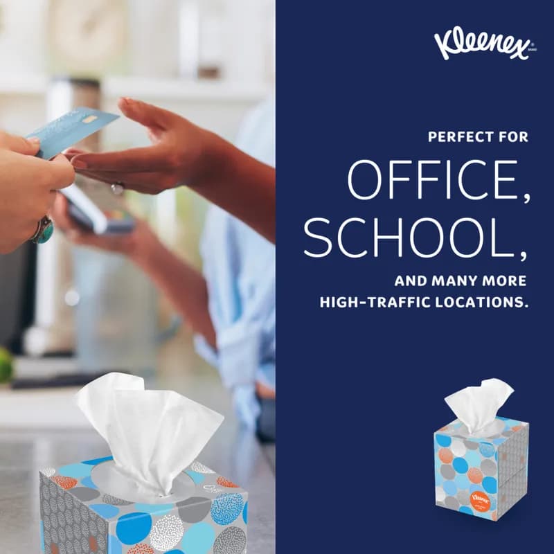 Kleenex® Anti-Viral Facial Tissue 8.2X8.2 IN 3PLY White Boutique 3-Pack Bundle 55 Sheets/Pack 12 Packs/Case