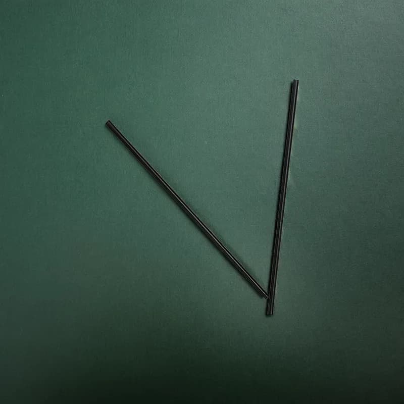 Victoria Bay Giant Straw 0.31X5.75 IN Plastic Black Unwrapped 150 Count/Pack 50 Packs/Case 7500 Count/Case