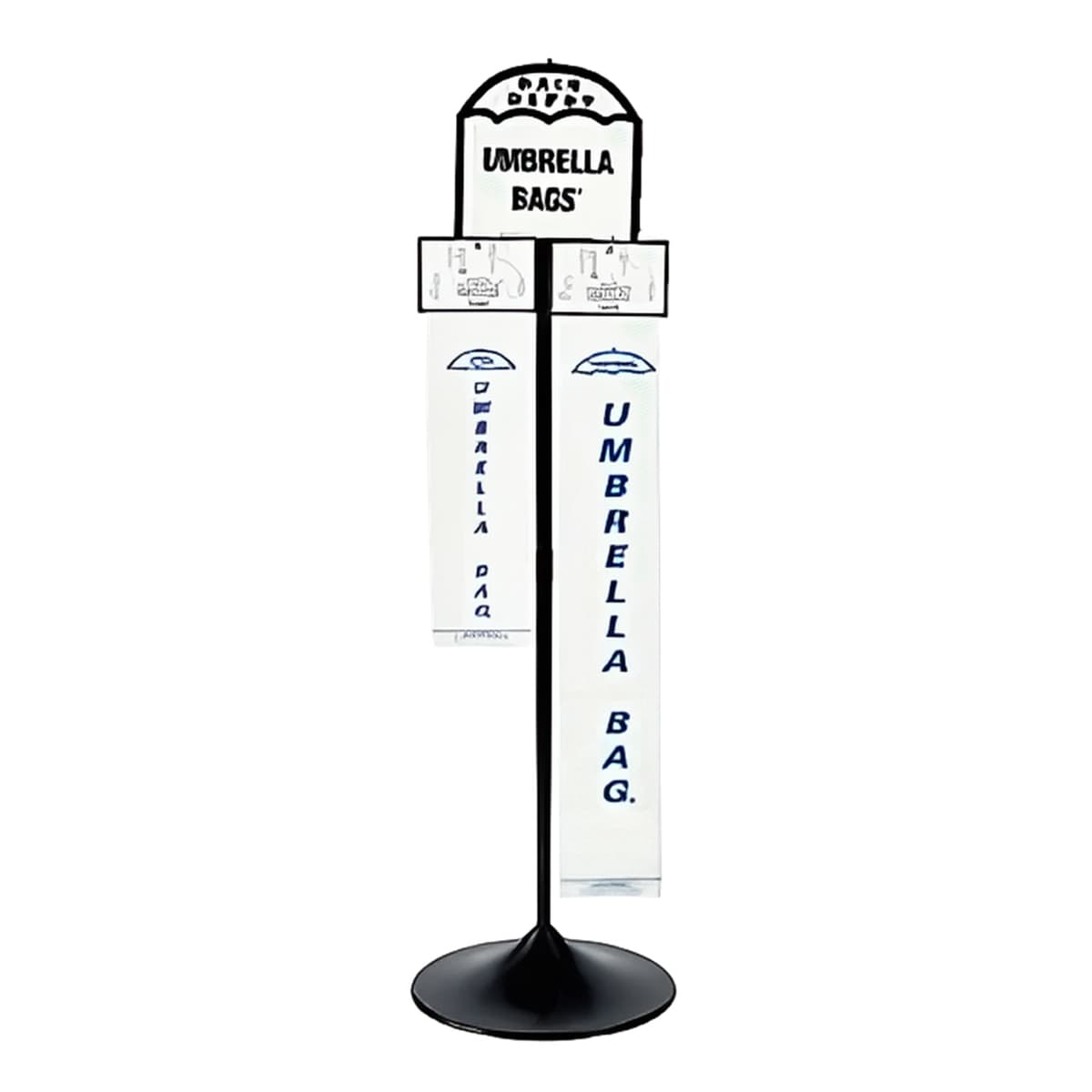 Umbrella Bag Stand Black Plastic 1/Each
