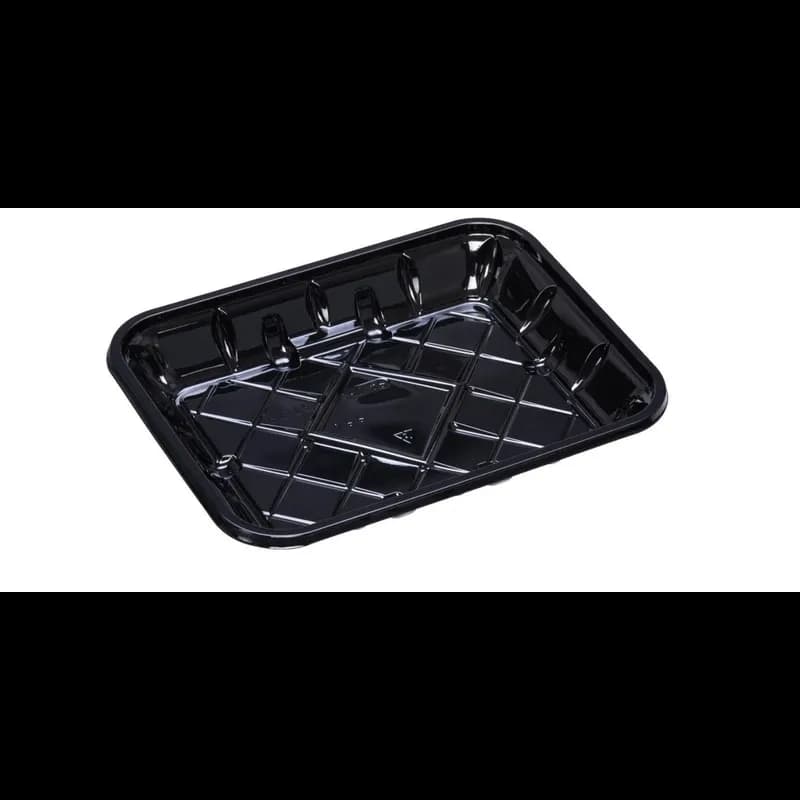 4P Meat Tray RPET Black 480/Case