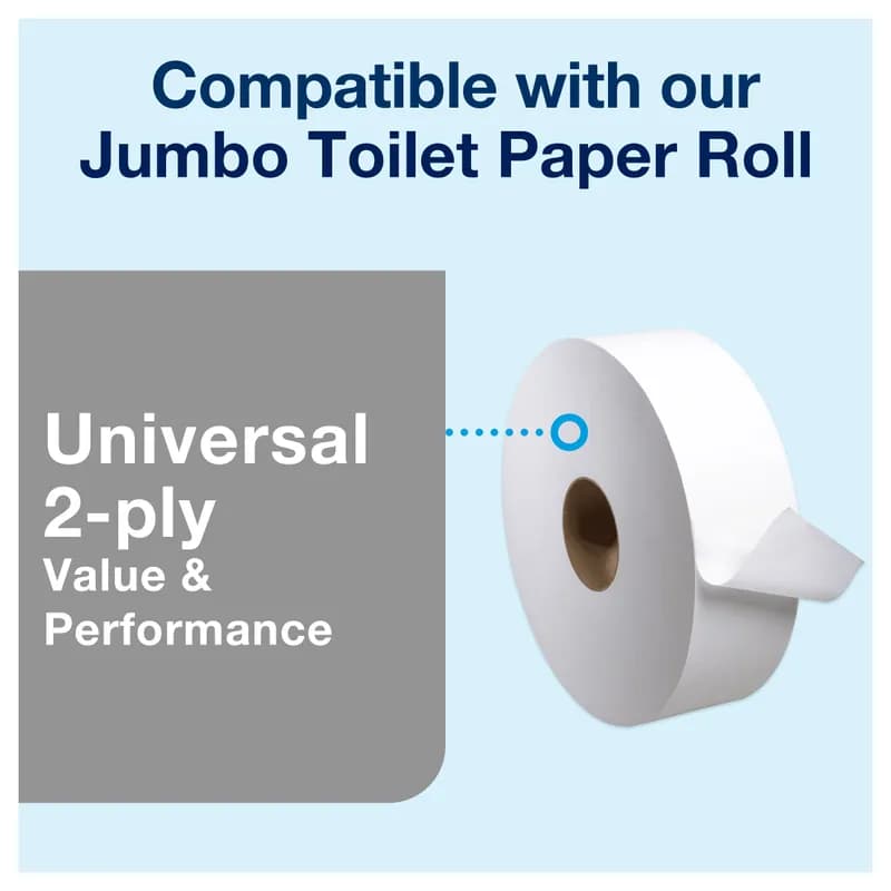 Tork T22 Toilet Paper Dispenser 5.51X19.29X11.83 IN Plastic Wall Mount Smoke 2-Roll Jumbo (JRT) Side-by-Side 1/Case