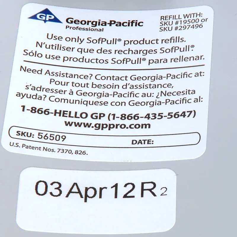 Sofpull® Toilet Paper Dispenser Translucent Smoke 2-Roll Side-by-Side Centerpull High Capacity 1/Each