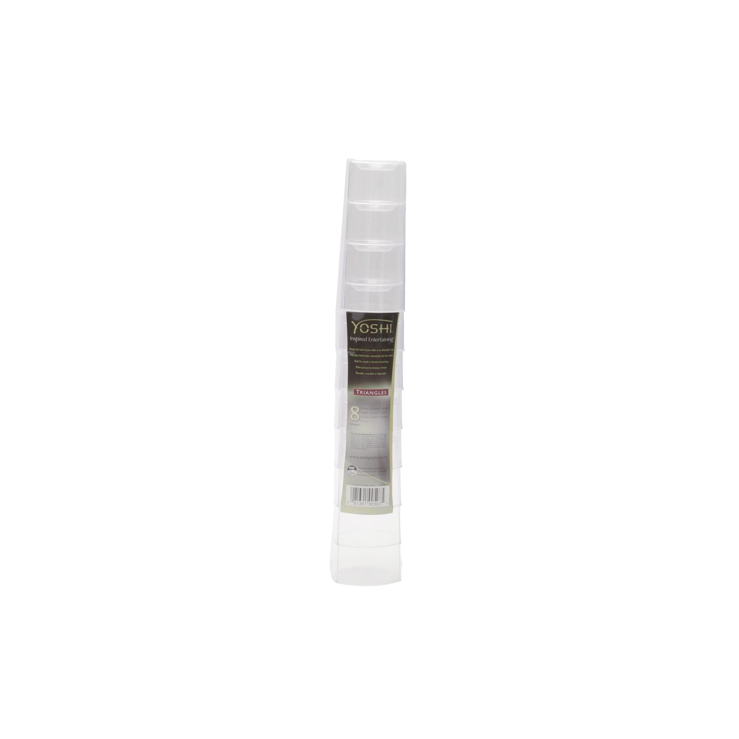Cup Tumbler 14 OZ Plastic Clear Triangle Extra Heavy Duty 96/Case