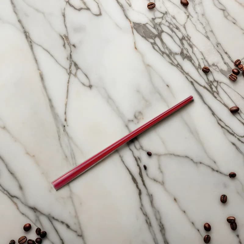 Coffee Stirrer 7 IN Plastic Red White Stripe Unwrapped 10/Case