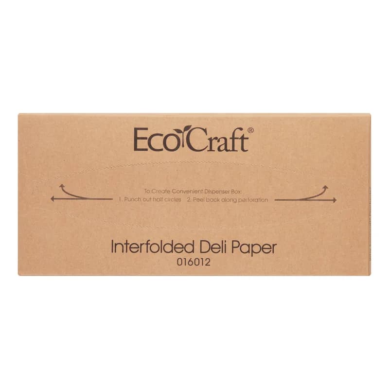 Bagcraft® EcoCraft® Deli Sheets 12X10.75 IN Dry Wax Paper Natural Pop-Up Interfold 500/Pack