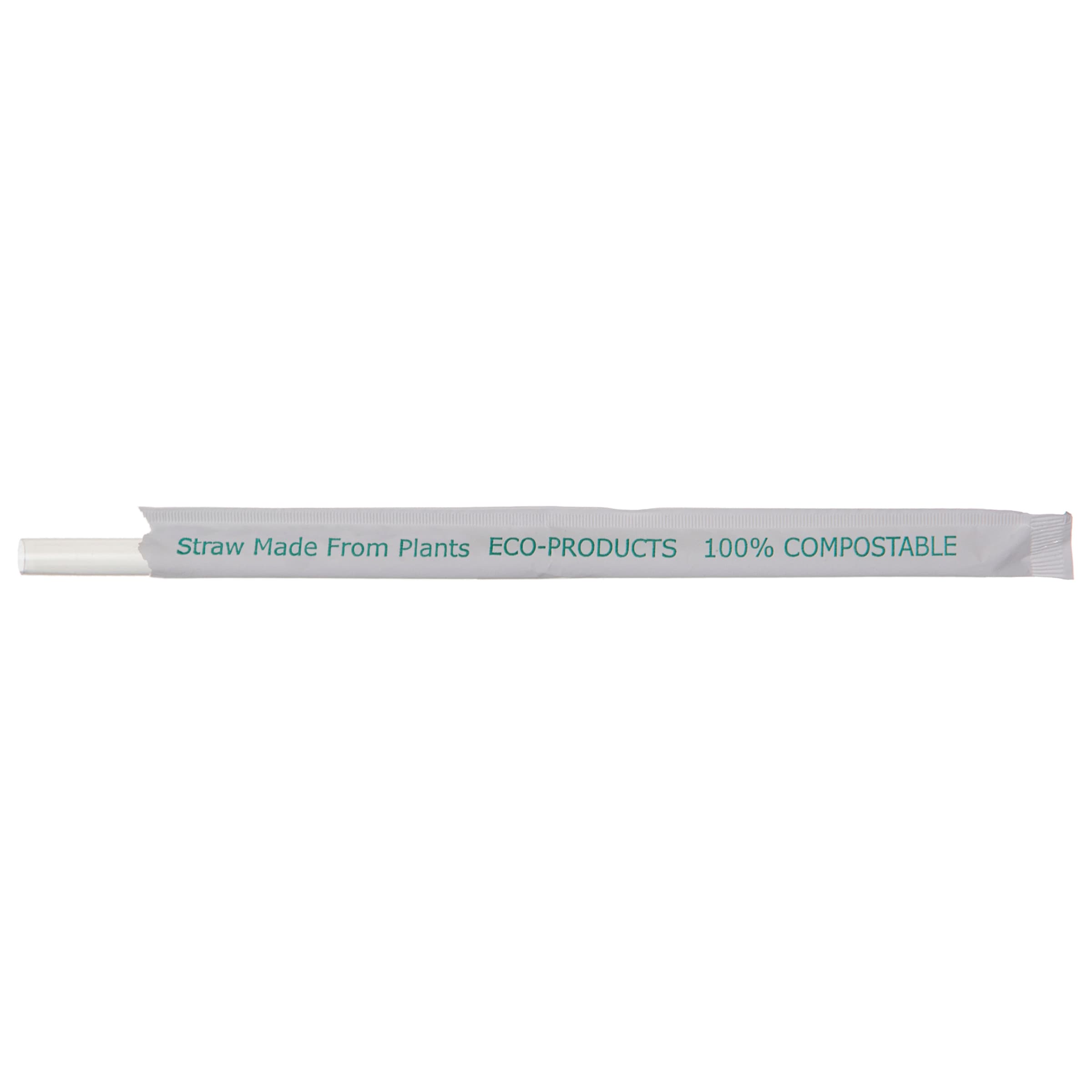 Straw 0.31X7.75 IN PLA Clear Wrapped 7200/Case