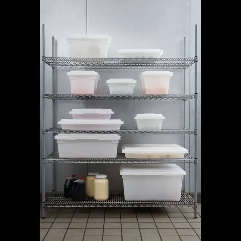Food Tote Box 18X12X9 IN White HDPE Food Safe 1/Each