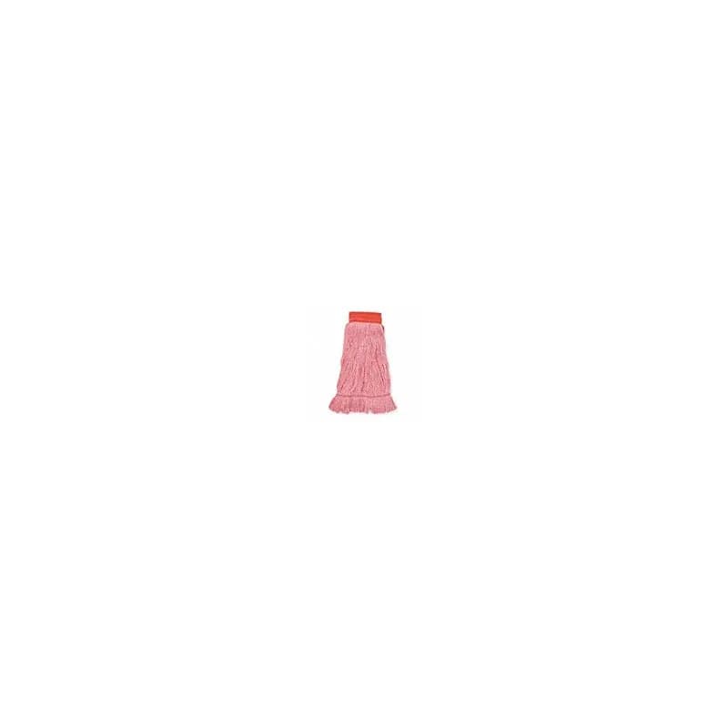 Mop Head Medium (MED) Red Synthetic Fiber 4PLY Loop End Wide Band 1/Each