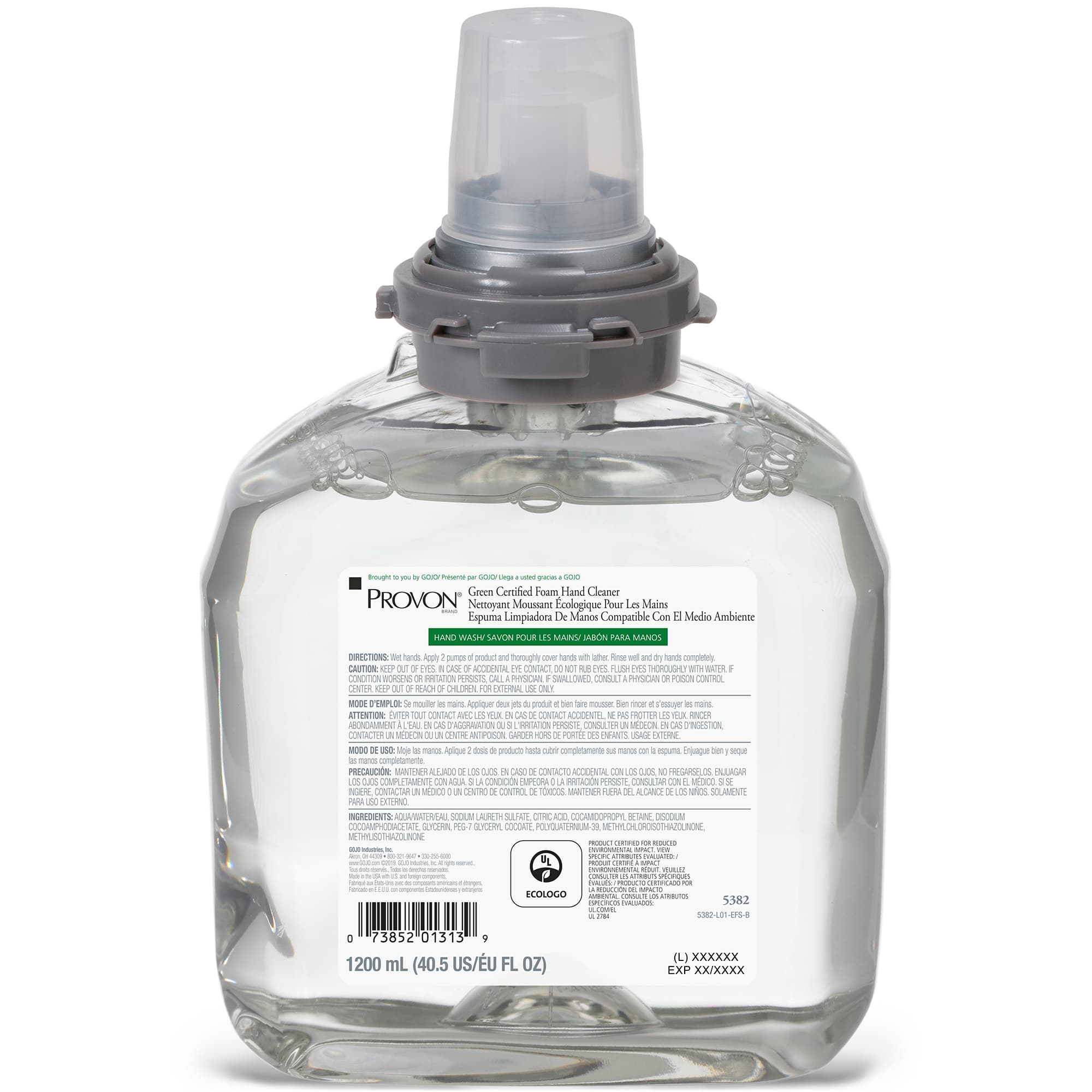 PROVON® Hand Soap Foam 1200 mL 3.41X5.47X8.25 IN Fragrance Free For TFX 2/Case