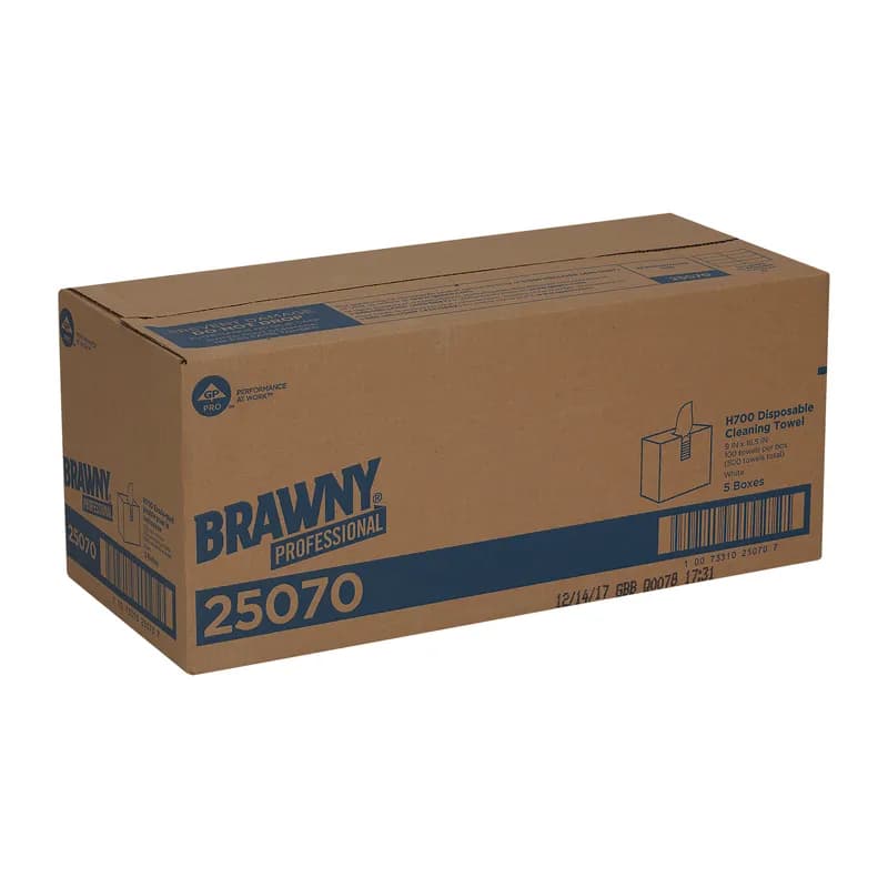 Brawny® Professional Cleaning Wipe 16.5X9 IN 1 PLY HEF White 100 Sheets/Pack 5 Packs/Case 500 Sheets/Case