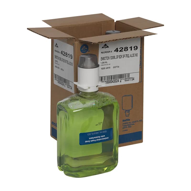 enMotion® Hand Soap Foam 1200 mL Tranquil Aloe Green Antimicrobial 2/Case