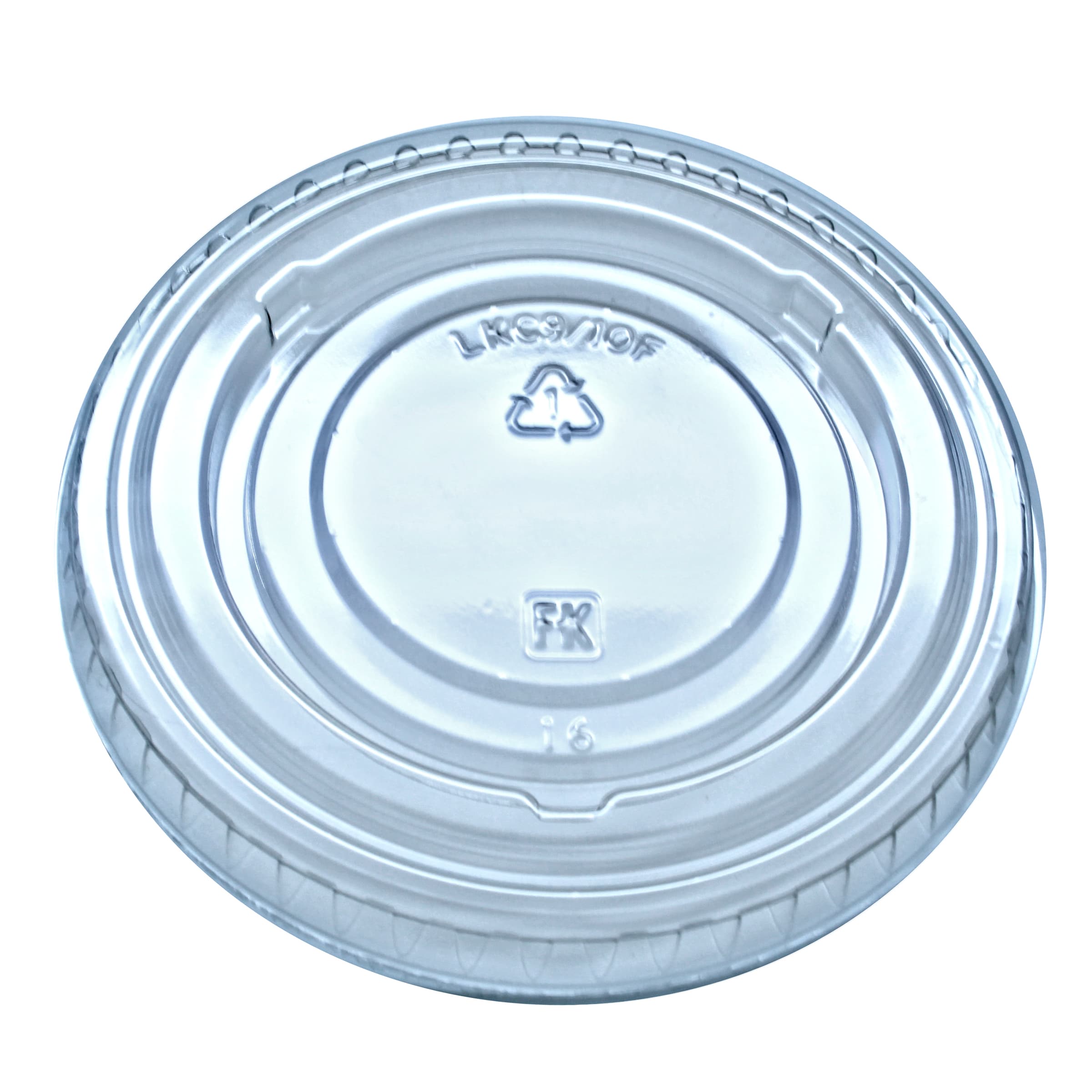 Nexclear® Lid Flat 3.2X0.3 IN PET Clear For 9-10 OZ Cold Cup No Hole 2500/Case
