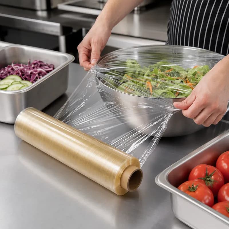 Multi-Purpose Cling Film Roll 12IN X2000FT Plastic Clear 2/Pack
