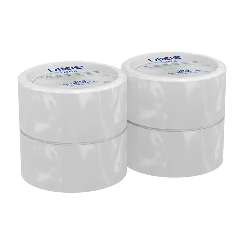 Dixie Basic Plate 8.5 IN Paper White Kosher 500/Case