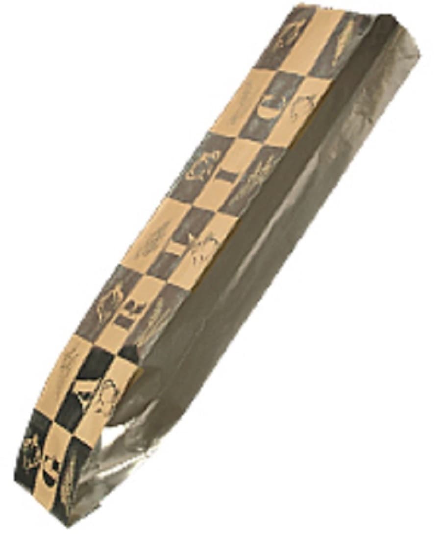 Bagcraft® Garlic Bread Bag 5.25X3.25X20 IN Foil-Lined Paper Kraft Artisan 500/Case