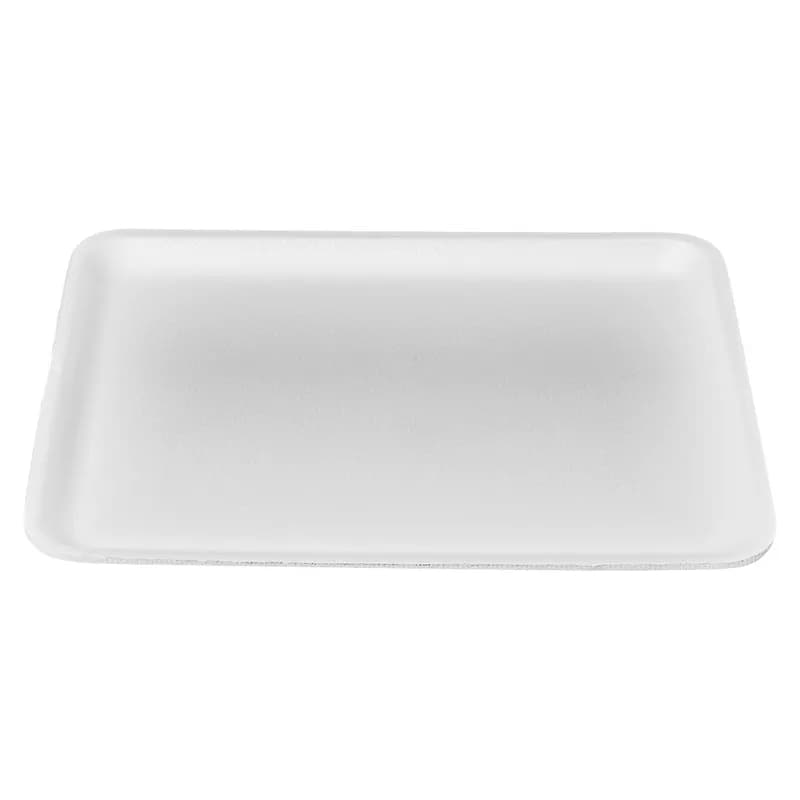 9SHD Meat Tray 9.25X12.31X0.75 IN Polystyrene Foam White Heavy 200/Case