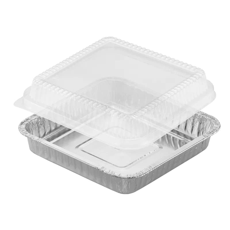 Lid Dome 9X9X2 IN Plastic Clear Square For Container 200/Case