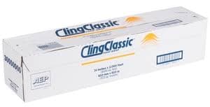 ClingClassic Cling Film Cutter & Roll 24IN X2000FT Plastic Clear 1/Roll