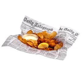 Sandwich Wrap 12X12 IN Dry Wax Paper White Newsprint 5000/Case