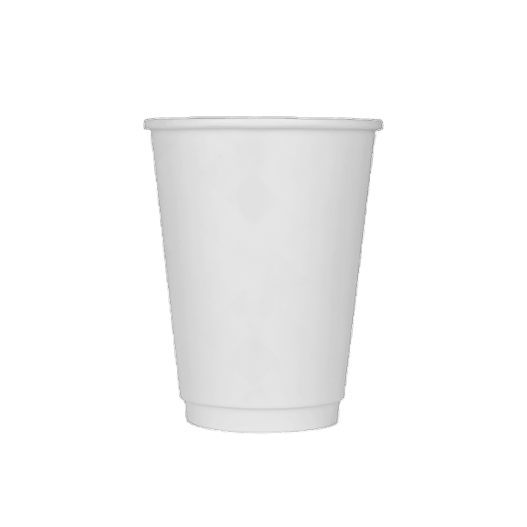 Karat® Hot Cup Insulated 12 OZ Double Wall Poly-Coated Paper White 500/Case