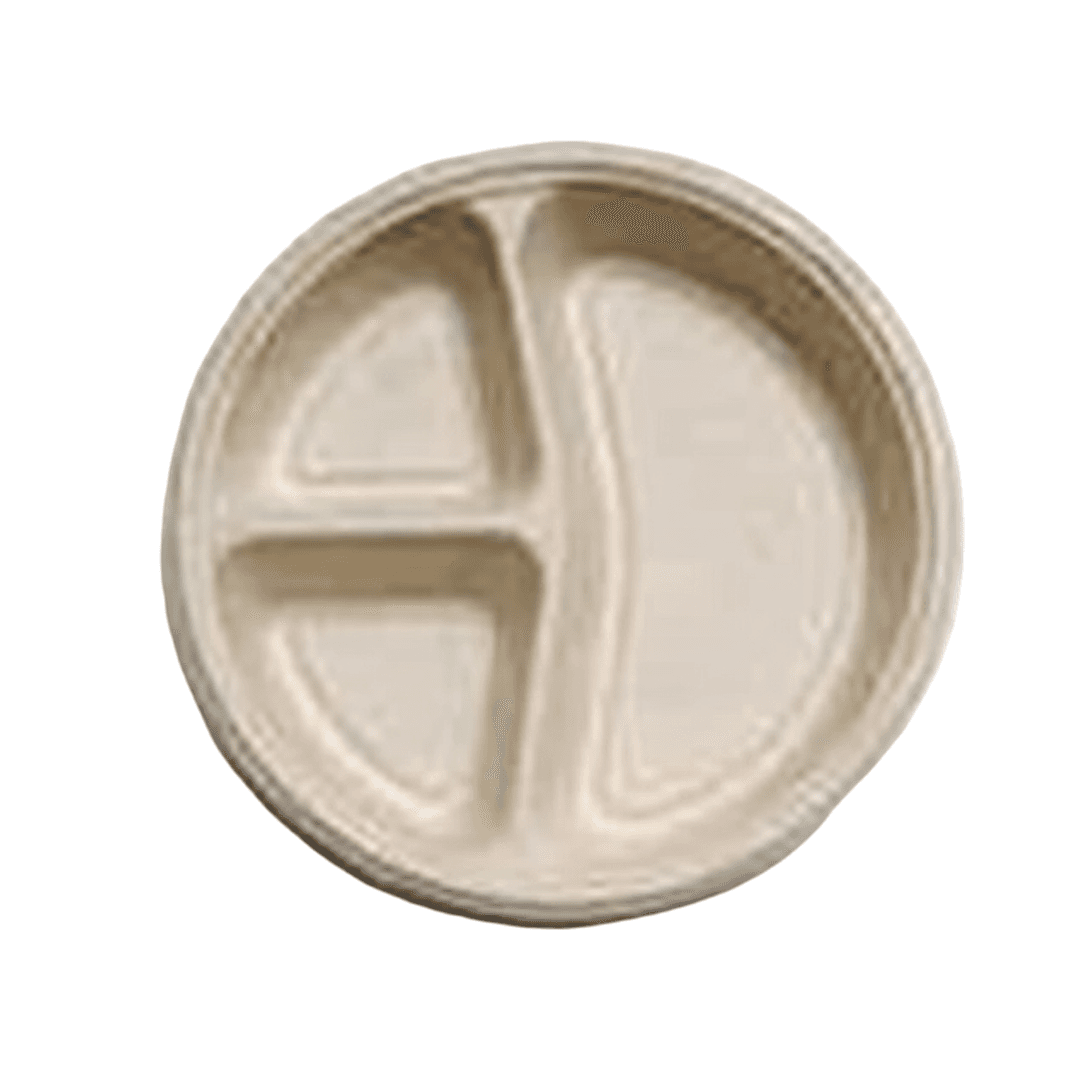 Plate 10 IN 3 Compartment Plant Fiber 200/Case