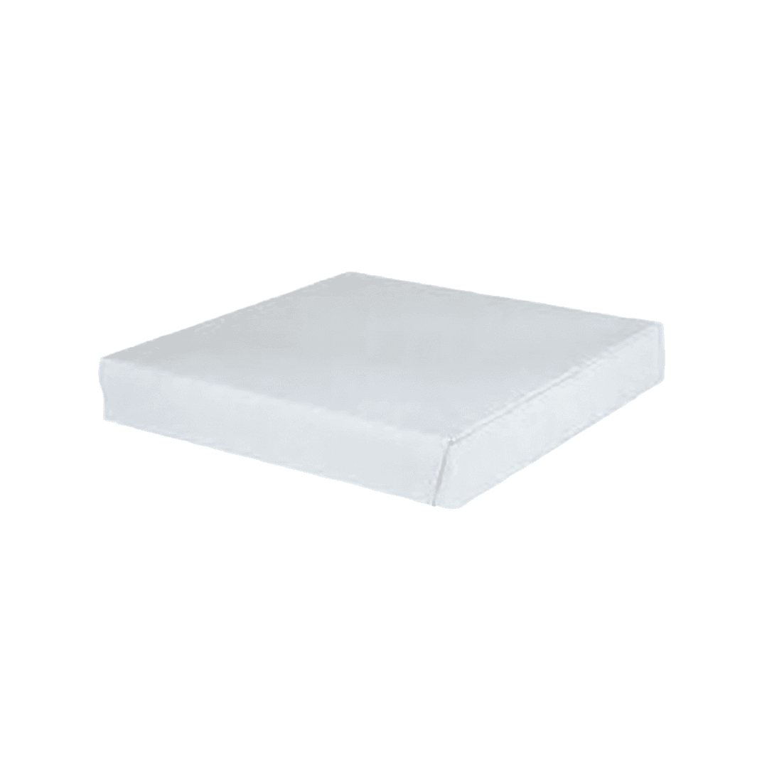 Pizza Box 14X14X2 IN Corrugated Cardboard White Kraft Fluted B-Flute 50/Bundle