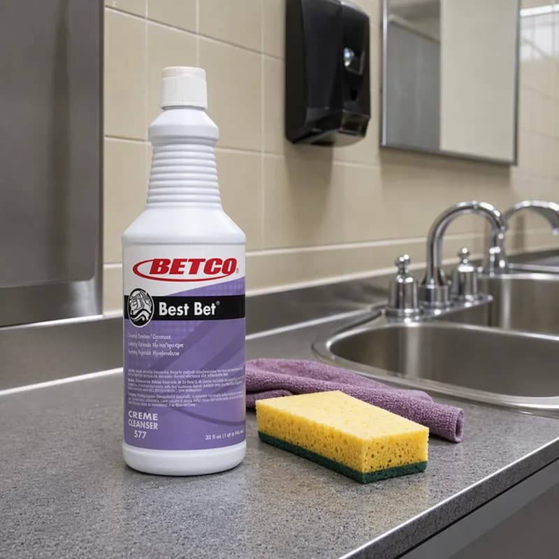 Best Bet Mint Cream Cleanser 1 QT High Acid RTU Liquid Abrasive 12/Case