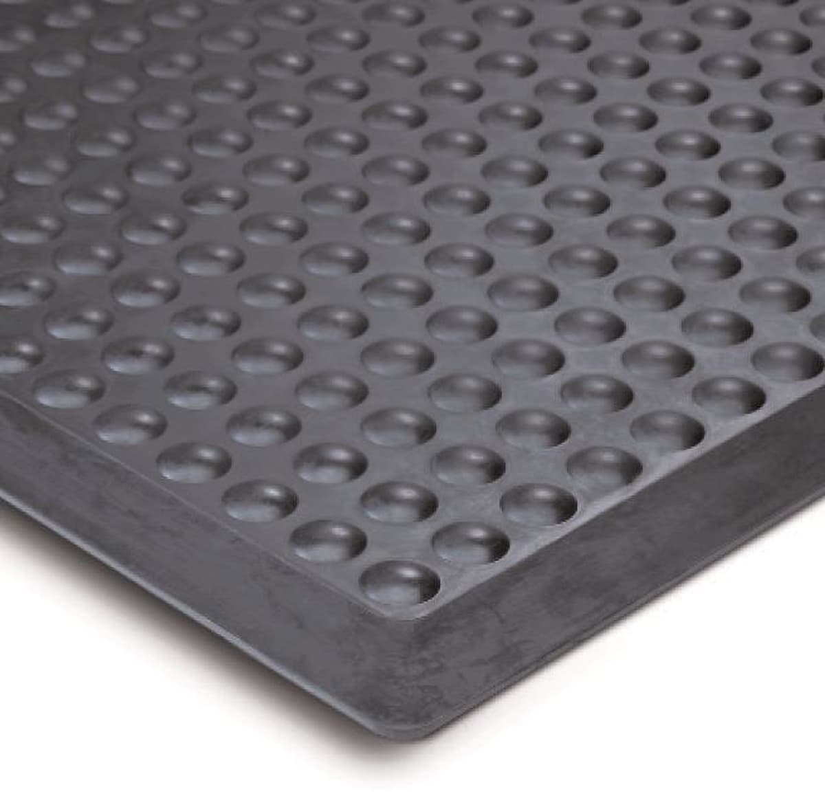 Bubble Mat Anti-Fatigue Floor Mat 36X24 IN Black Nitrile Rubber With Vinyl Foam Backing Beveled Edging 1/Each