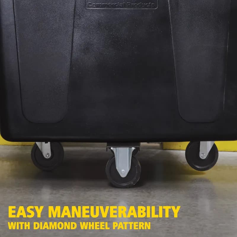 Cube Truck 43.75X31X37 IN 16 Cubic Foot Black Plastic FDA Approved 1/Each