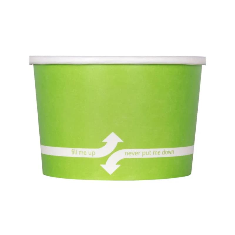 Karat® Food Container Base 4 OZ Double Wall Poly-Coated Paper Green Round 1000/Case