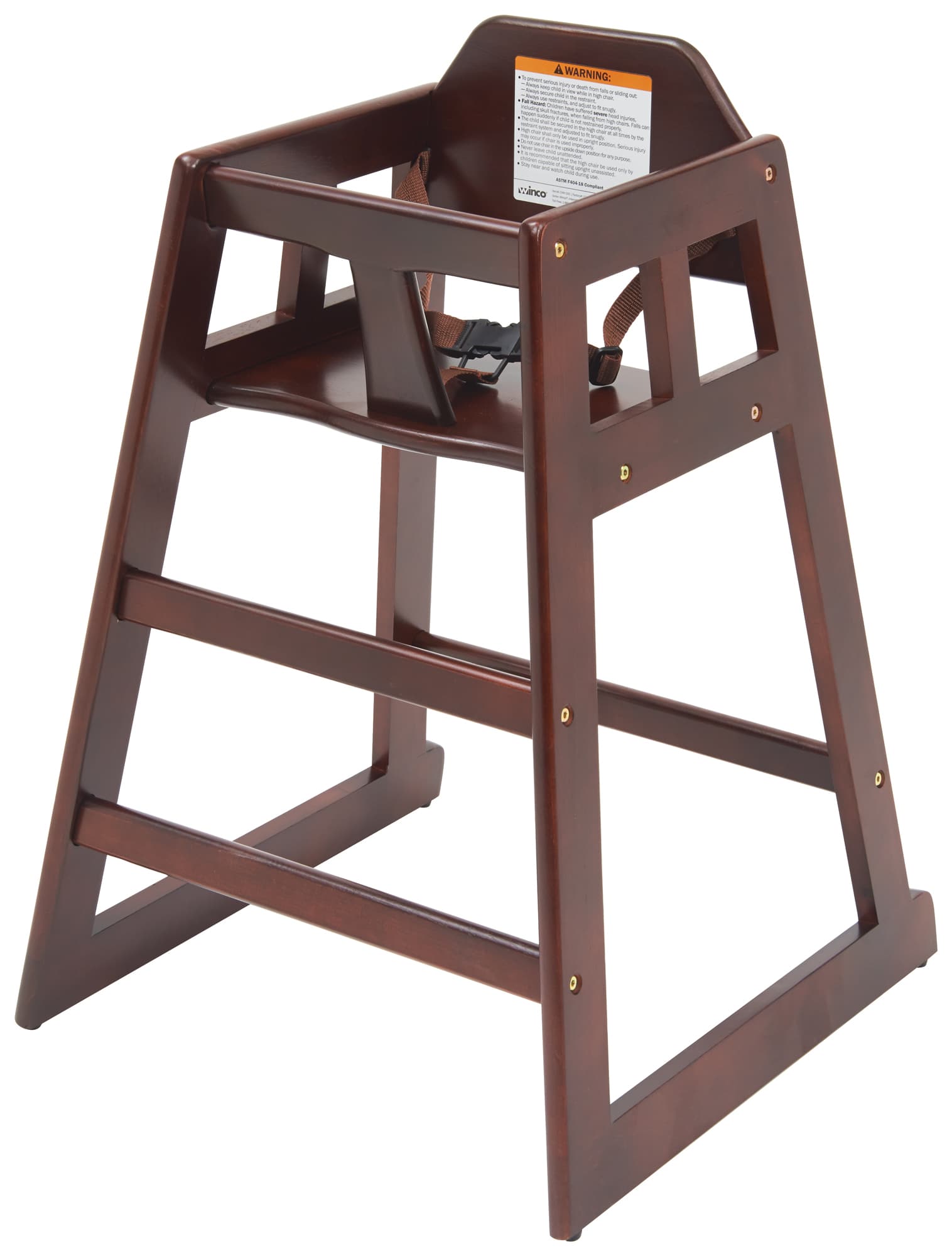 High Chair 20.125X19.375X29.25 IN Mahogany Wood Non-Assembled 1/Each