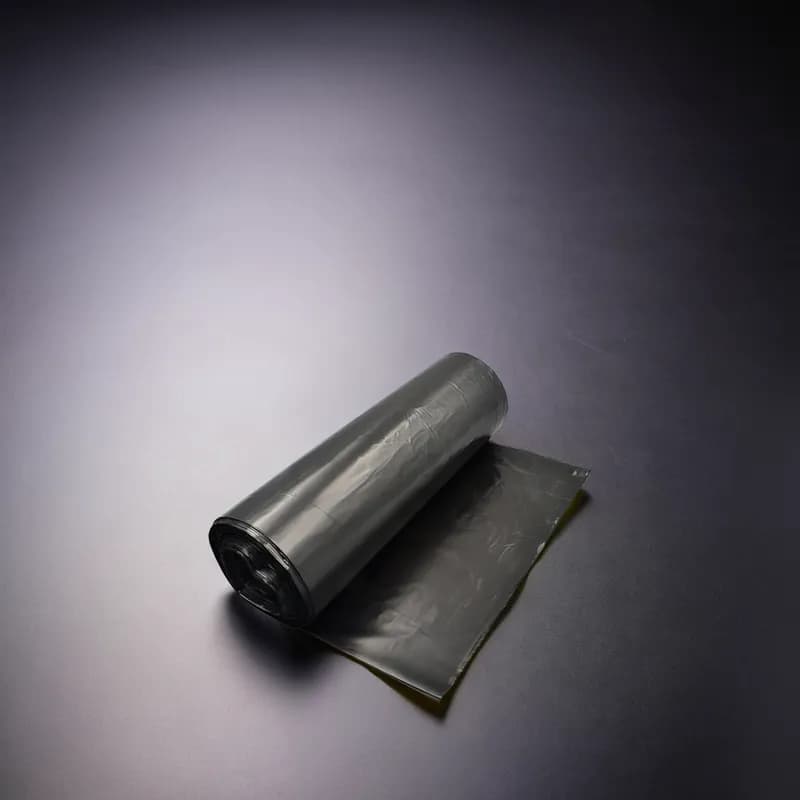 Victoria Bay Can Liner 40-45 GAL Black HDPE 16MIC Roll 25 Count/Pack 10 Packs/Case 250 Count/Case