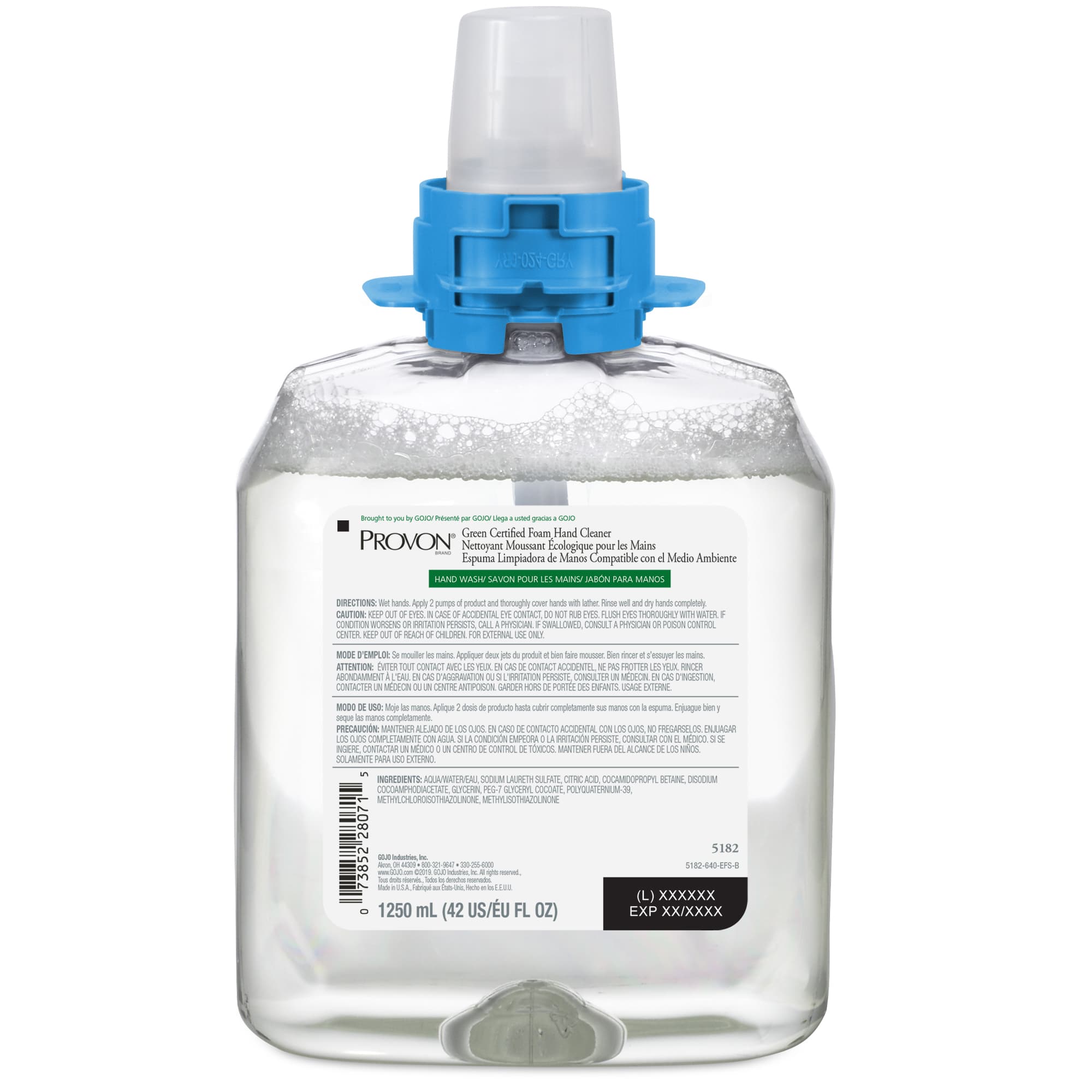 PROVON® Handwash Foam 1250 mL 4.94X3.89X8.48 IN Fragrance Free Refill For FMX-12 4/Case