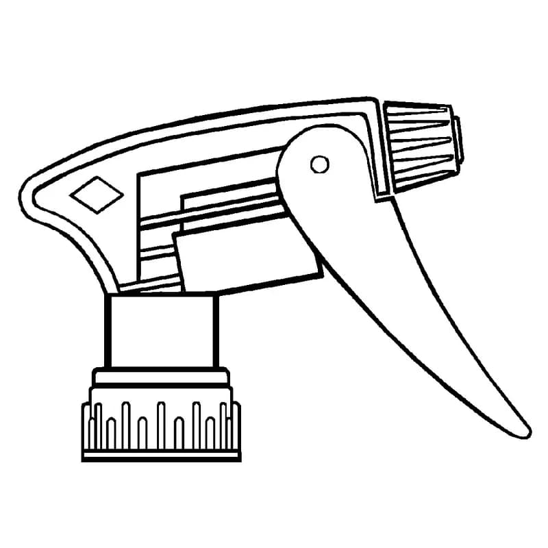 Trigger Sprayer 8 IN Plastic White 1/Each