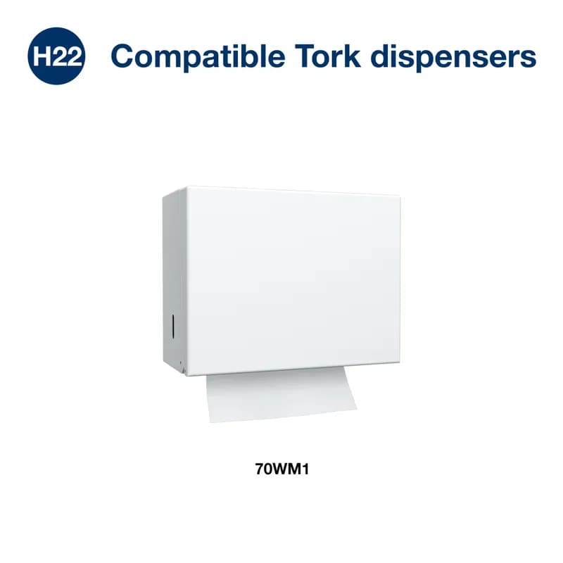 Tork H22 Windshield Towel 10.25X9.25 IN Paper Blue Single Fold Embossed Refill Universal 140 Count/Pack