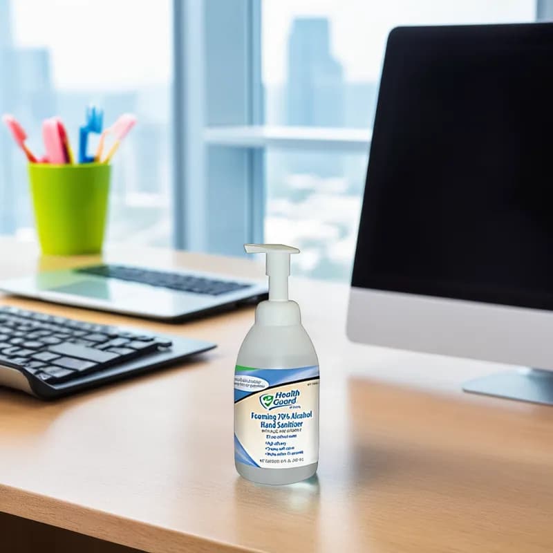 Hand Sanitizer Foam 18 FLOZ Unscented Fragrance Free Clear 70% Ethyl Alcohol Healthcare 6/Case