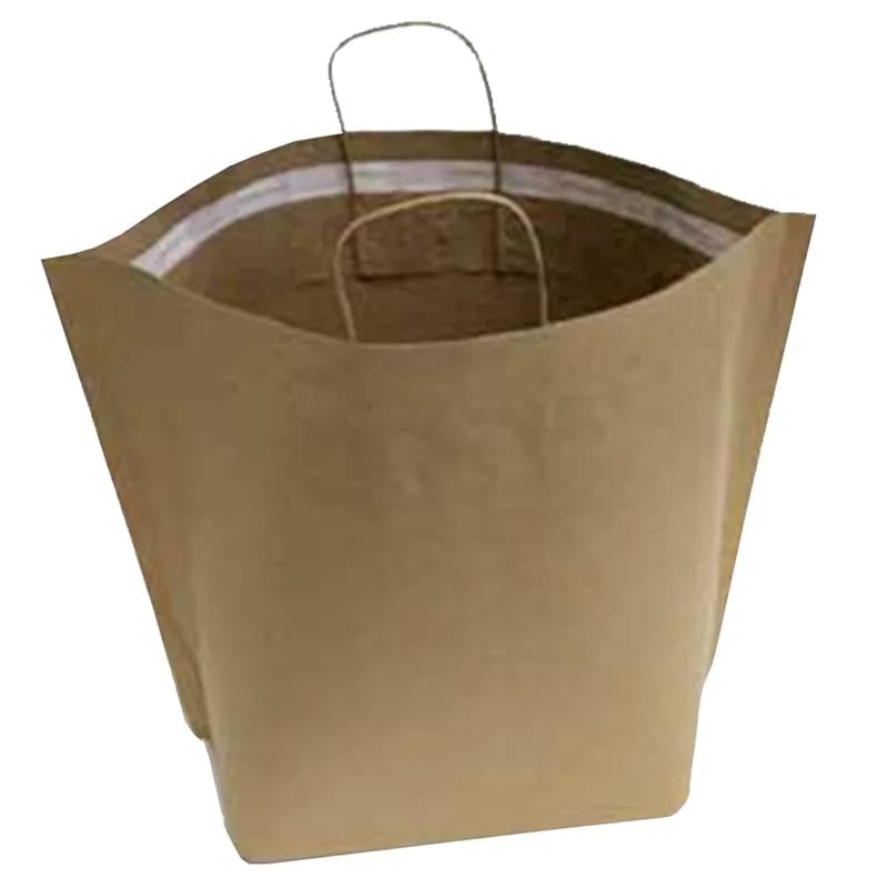 Shopper Bag 21.65X14.5X9 IN Paper Kraft Tamper-Evident 250/Case