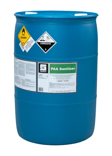 PAA Sanitizer Vinegar Food Service Sanitizer Disinfectant 52 GAL Food Contact Acidic Liquid Peracetic Acid 1/Drum