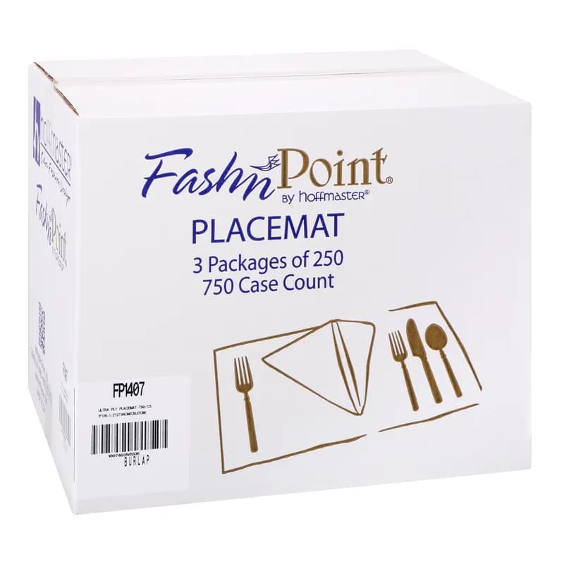 Placemat 11X15.5 IN Natural Burlap Print Tissue Paper 750/Case