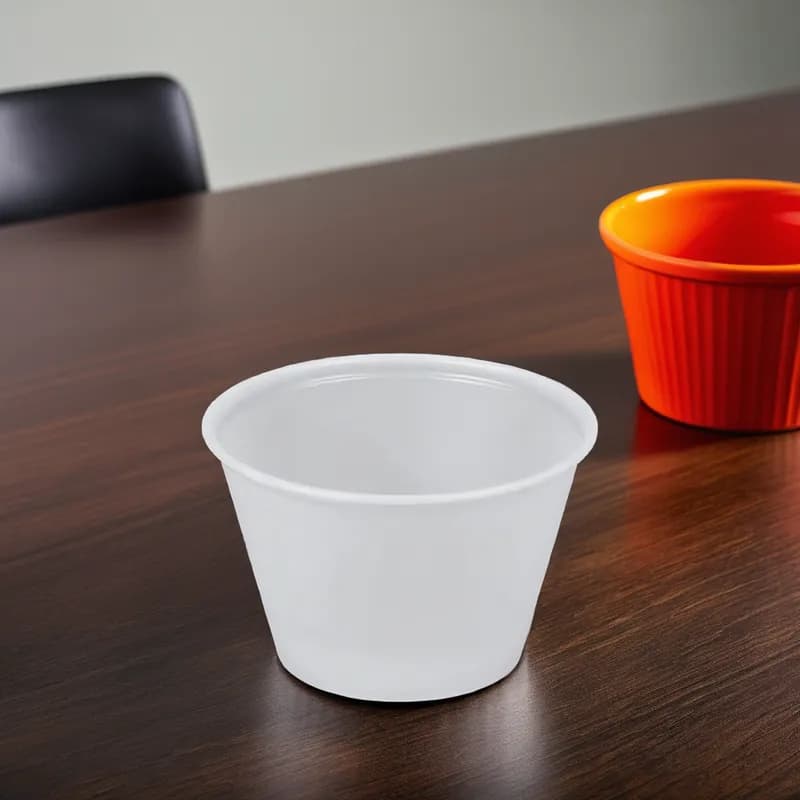 Victoria Bay Souffle & Portion Cup 4 OZ HIPS OPS Translucent Round 3000/Case